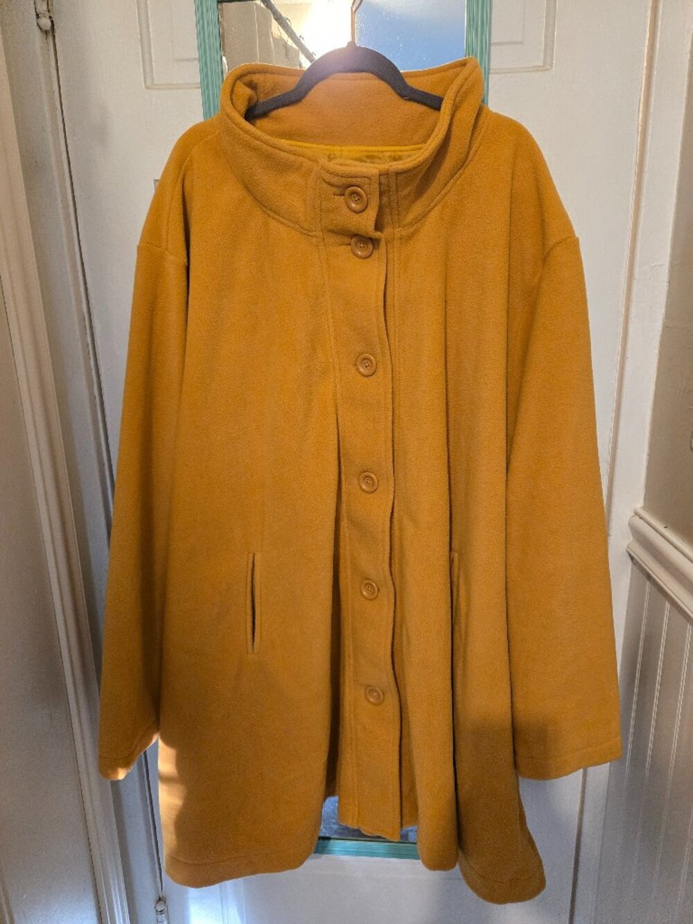 Women's Plus Size 5XL Fleece Swing Funnel-Neck Coat NWT